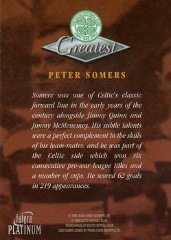 1999 Futera Platinum Celtic Greatest #NNO Peter Somers Back