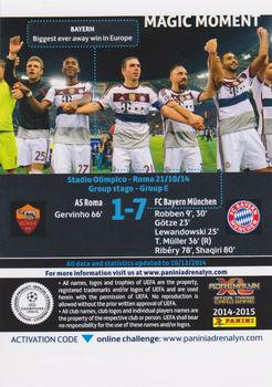 2014-15 Panini Adrenalyn XL UEFA Champions League Update Edition #UE132 AS Roma – FC Bayern München Back