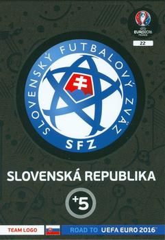 2015 Panini Adrenalyn XL Road to Euro 2016 #22 Slovenska Republika Front