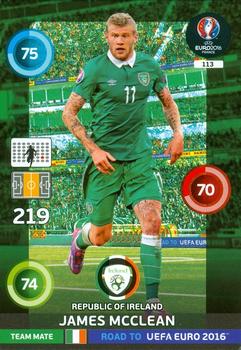 2015 Panini Adrenalyn XL Road to Euro 2016 #113 James McClean Front