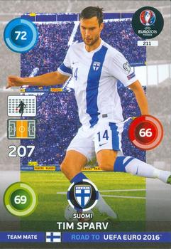 2015 Panini Adrenalyn XL Road to Euro 2016 #211 Tim Sparv Front