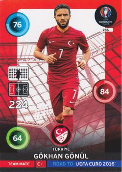 2015 Panini Adrenalyn XL Road to Euro 2016 #236 Gokhan Gonul Front