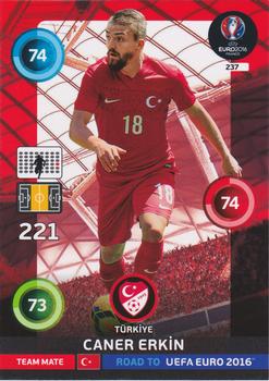 2015 Panini Adrenalyn XL Road to Euro 2016 #237 Caner Erkin Front