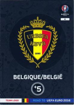 2015 Panini Adrenalyn XL Road to Euro 2016 #4 Belgique/Belgie Front