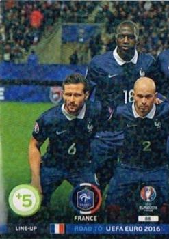 2015 Panini Adrenalyn XL Road to Euro 2016 #88 Line-Up 1 France Front