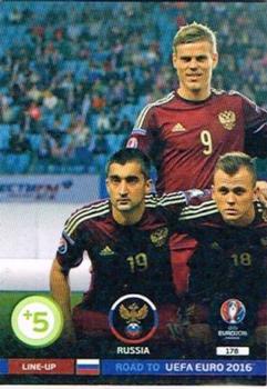 2015 Panini Adrenalyn XL Road to Euro 2016 #178 Line-Up 1 Russia Front