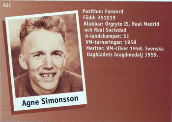 1995 Arena Allsvenskan - Idoler genom tiderna #X21 Agne Simonsson Back