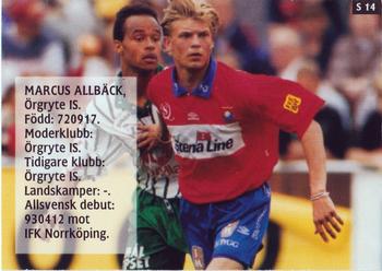1995 Arena Allsvenskan - Stjärnskott #S14 Marcus Allbäck Back