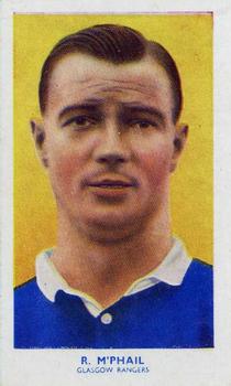 1939 R & J Hill Famous Footballers Series 1 #14 Bob McPhail Front