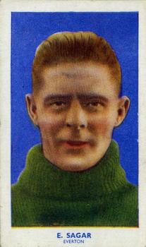 1939 R & J Hill Famous Footballers Series 1 #16 Ted Sagar Front