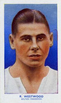 1939 R & J Hill Famous Footballers Series 1 #32 Ray Westwood Front