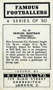 1ST SERIES -#06- CHARLTON ATHLETIC BARTRAM ADOLPH-FAMOUS FOOTBALL ERS 