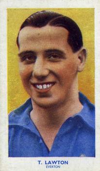 1939 R & J Hill Famous Footballers Series 1 #37 Tommy Lawton Front