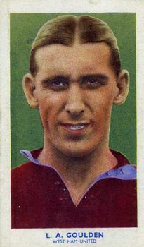 1939 R & J Hill Famous Footballers Series 1 #38 Len Goulden Front