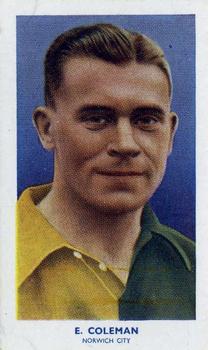 1939 R & J Hill Famous Footballers Series 2 #63 Ernest Coleman Front