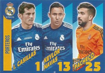 2014-15 Panini Real Madrid Stickers #8 Iker Casillas / Keylor Navas / Fernando Pacheco Front