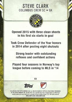 2015 Topps Apex MLS #53 Steve Clark Back