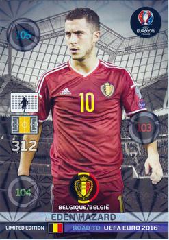 2015 Panini Adrenalyn XL Road to Euro 2016 - Limited Edition #NNO Eden Hazard Front
