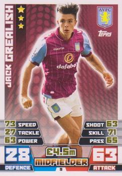 2014-15 Topps Match Attax Premier League Extra #9 Jack Grealish Front