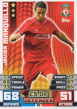 2014-15 Topps Match Attax Premier League Extra #28 Javier Manquillo Front