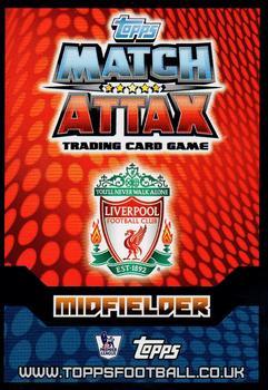 2014-15 Topps Match Attax Premier League Extra #31 Joe Allen Back