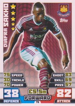 2014-15 Topps Match Attax Premier League Extra #75 Diafra Sakho Front
