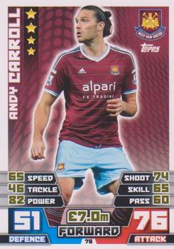 2014-15 Topps Match Attax Premier League Extra #76 Andy Carroll Front