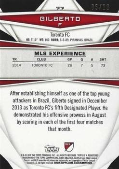 2015 Topps MLS - Black #77 Gilberto Back