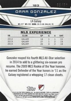 2015 Topps MLS - Blue #183 Omar Gonzalez Back