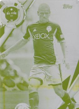 2015 Topps MLS - Printing Plates Yellow #190 Osvaldo Alonso Front