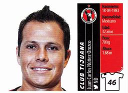 2015 Panini Liga BBVA Bancomer Apertura Stickers #46 Juan Carlos Núñez Orozco Front
