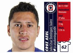 2015 Panini Liga BBVA Bancomer Apertura Stickers #62 Julio César Domínguez Juárez Front