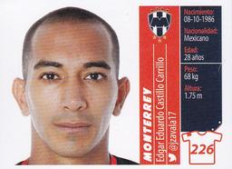 2015 Panini Liga BBVA Bancomer Apertura Stickers #226 Edgar Eduardo Castillo Carrillo Front