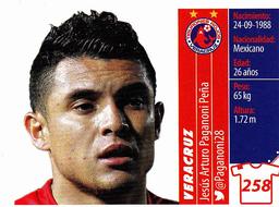 2015 Panini Liga BBVA Bancomer Apertura Stickers #258 Jesús Arturo Paganoni Peña Front