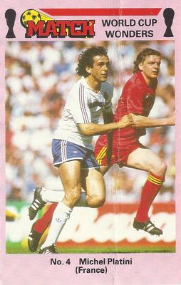 1986 Match World Cup Wonders #4 Michel Platini Front