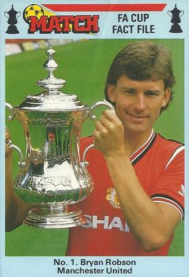 1986-87 Match FA Cup Fact File #1 Bryan Robson Front