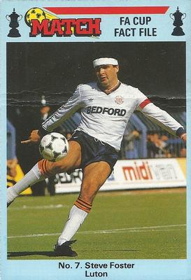 1986-87 Match FA Cup Fact File #7 Steve Foster Front