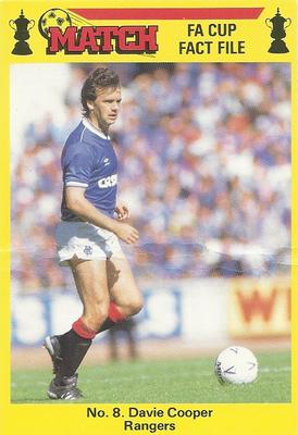 1986-87 Match FA Cup Fact File #8 Davie Cooper Front