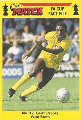 1986-87 Match FA Cup Fact File #12 Garth Crooks Front