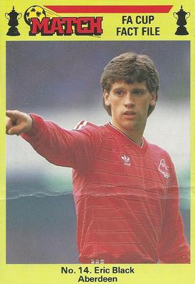 1986-87 Match FA Cup Fact File #14 Eric Black Front