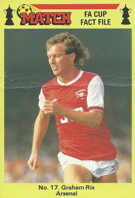 1986-87 Match FA Cup Fact File #17 Graham Rix Front