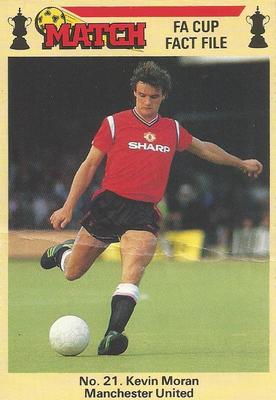 1986-87 Match FA Cup Fact File #21 Kevin Moran Front