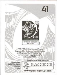 2015 Panini Women's World Cup Stickers #41 Melissa Tancredi Back