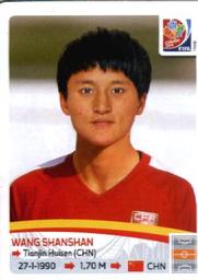 2015 Panini Women's World Cup Stickers #54 Wang Shanshan Front