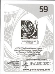2015 Panini Women's World Cup Stickers #59 Gu Yasha Back