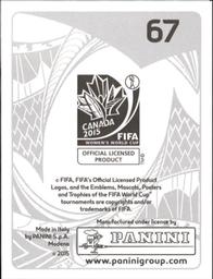2015 Panini Women's World Cup Stickers #67 Ria Percival Back