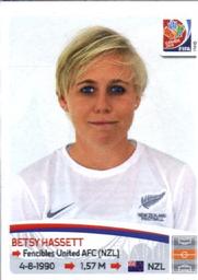 2015 Panini Women's World Cup Stickers #72 Betsy Hassett Front