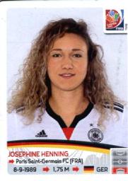 2015 Panini Women's World Cup Stickers #103 Josephine Henning Front