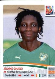 2015 Panini Women's World Cup Stickers #127 Jeanne Gnago Front