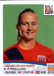 2015 Panini Women's World Cup Stickers #145 Caroline Graham Hansen Front